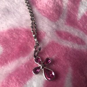 Pink Cross Necklace